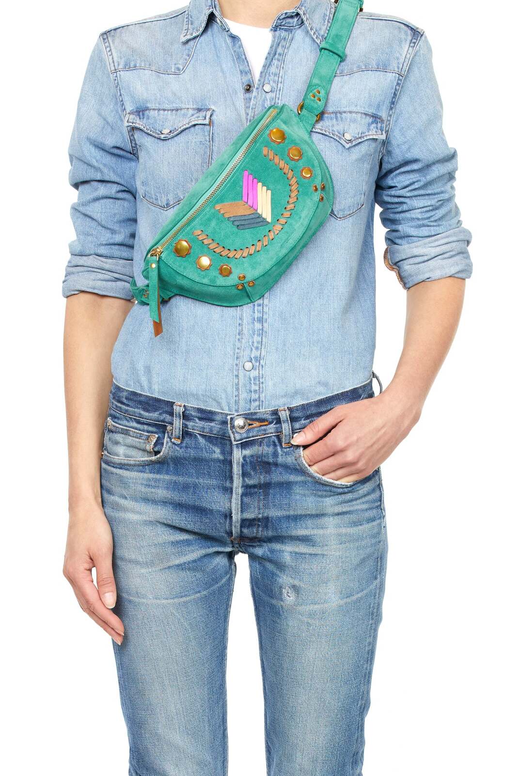 Lino banane Croute velours Gaucho Cactus Jerome Dreyfuss