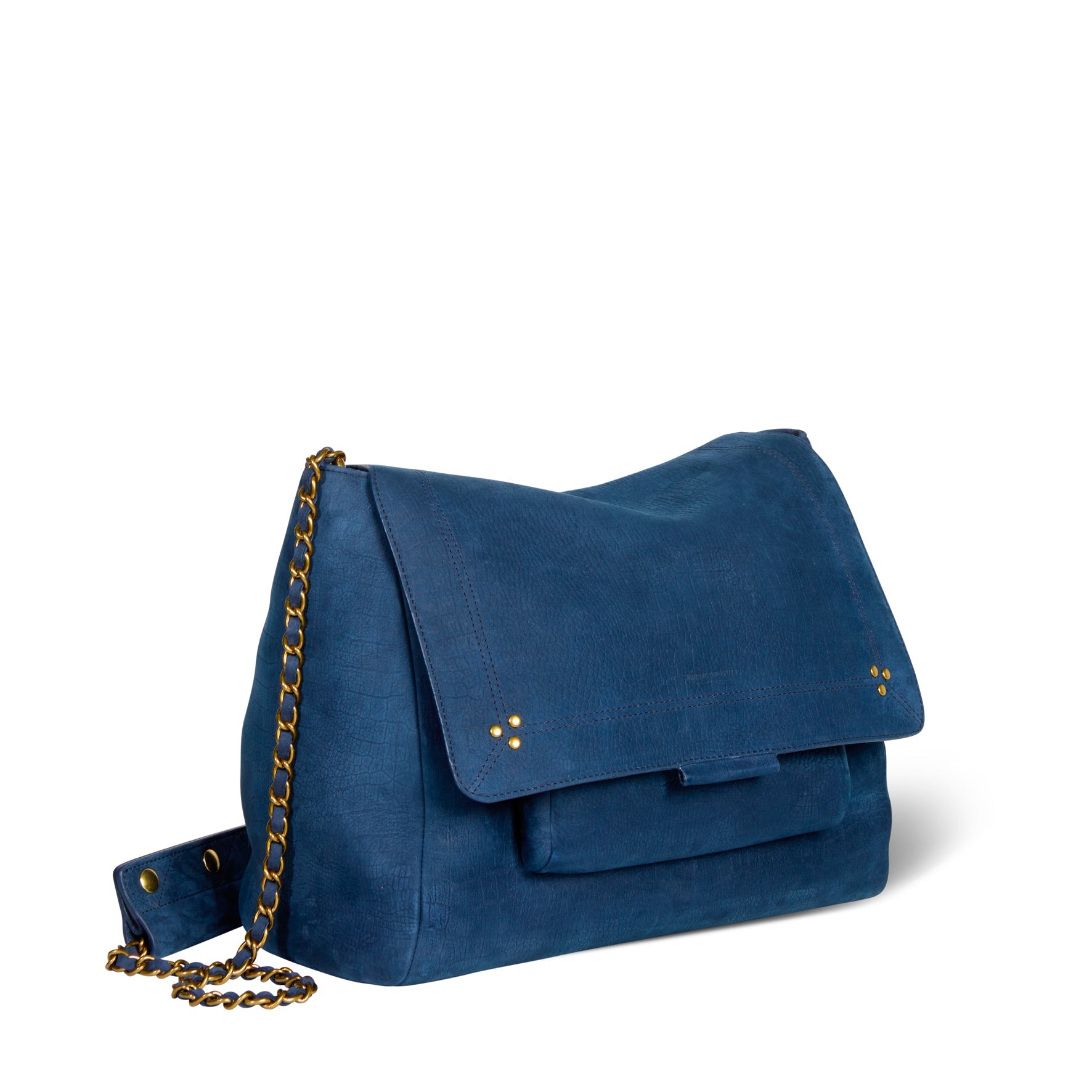 Lulu XL taurillon Imprimé Croco Marine Jerome Dreyfuss