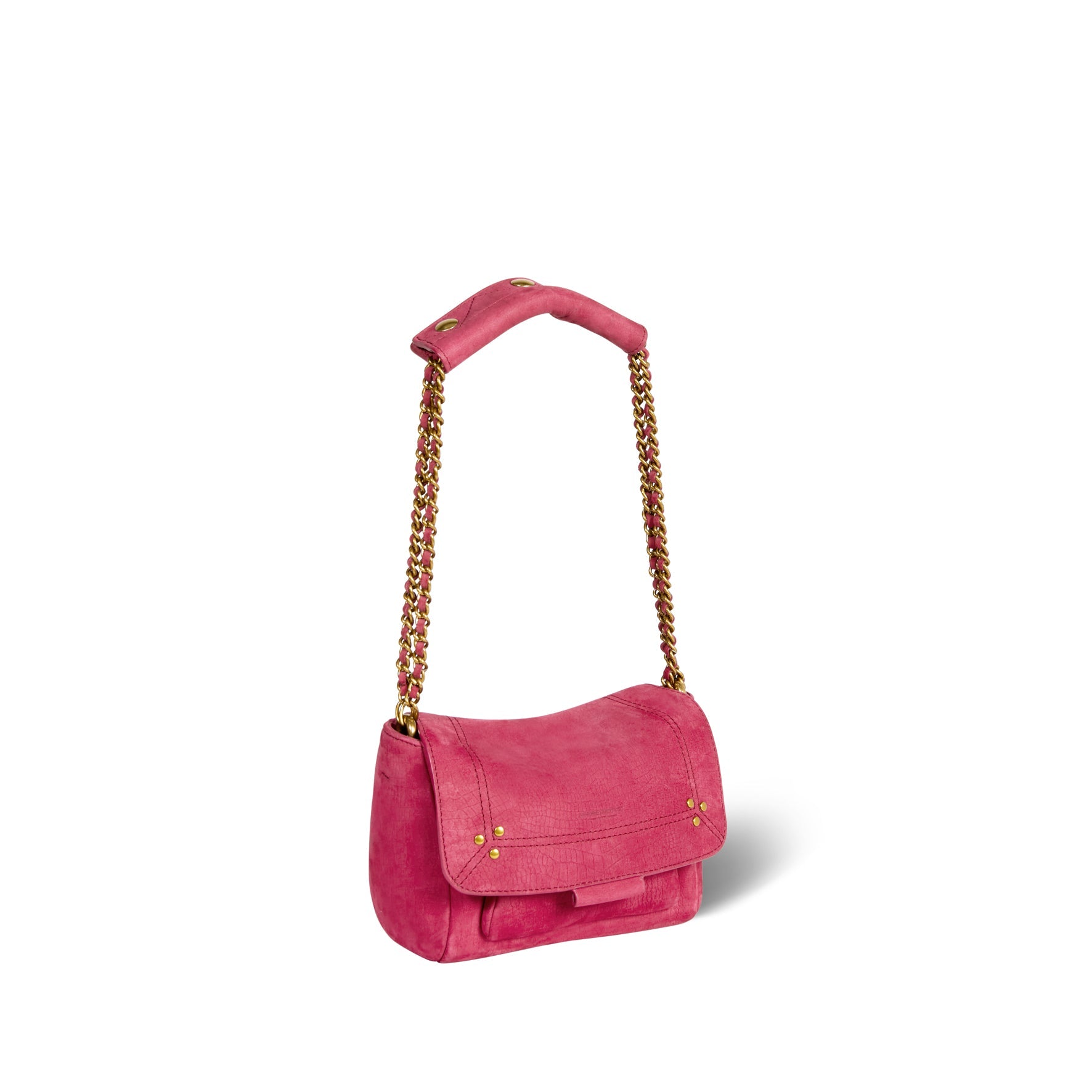 Lulu S taurillon Imprimé Croco Framboise Jerome Dreyfuss