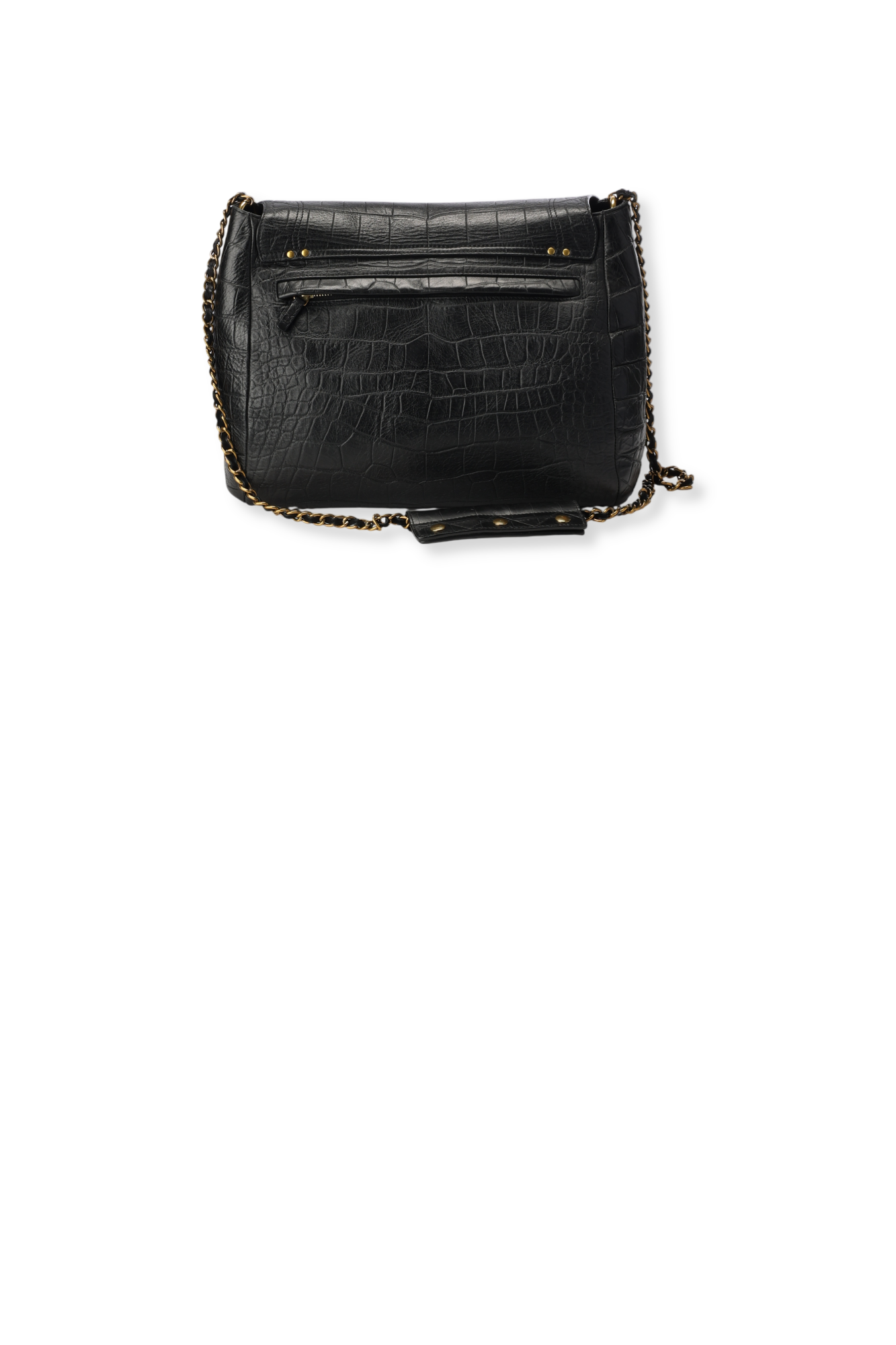 Lulu XL Vachette croco noir Jerome Dreyfuss