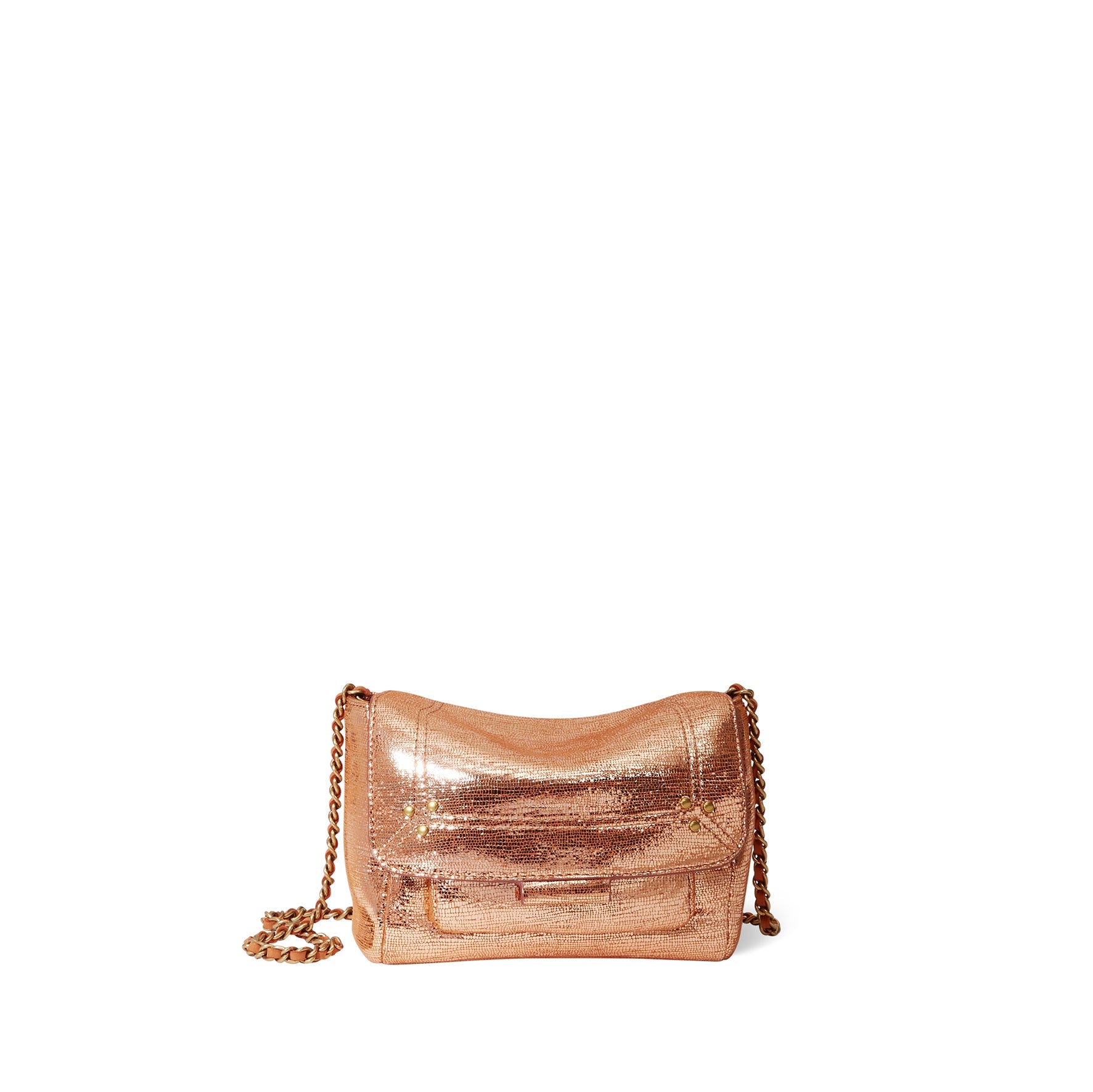 Lulu S Chèvre Lamé Rose Gold Jerome Dreyfuss