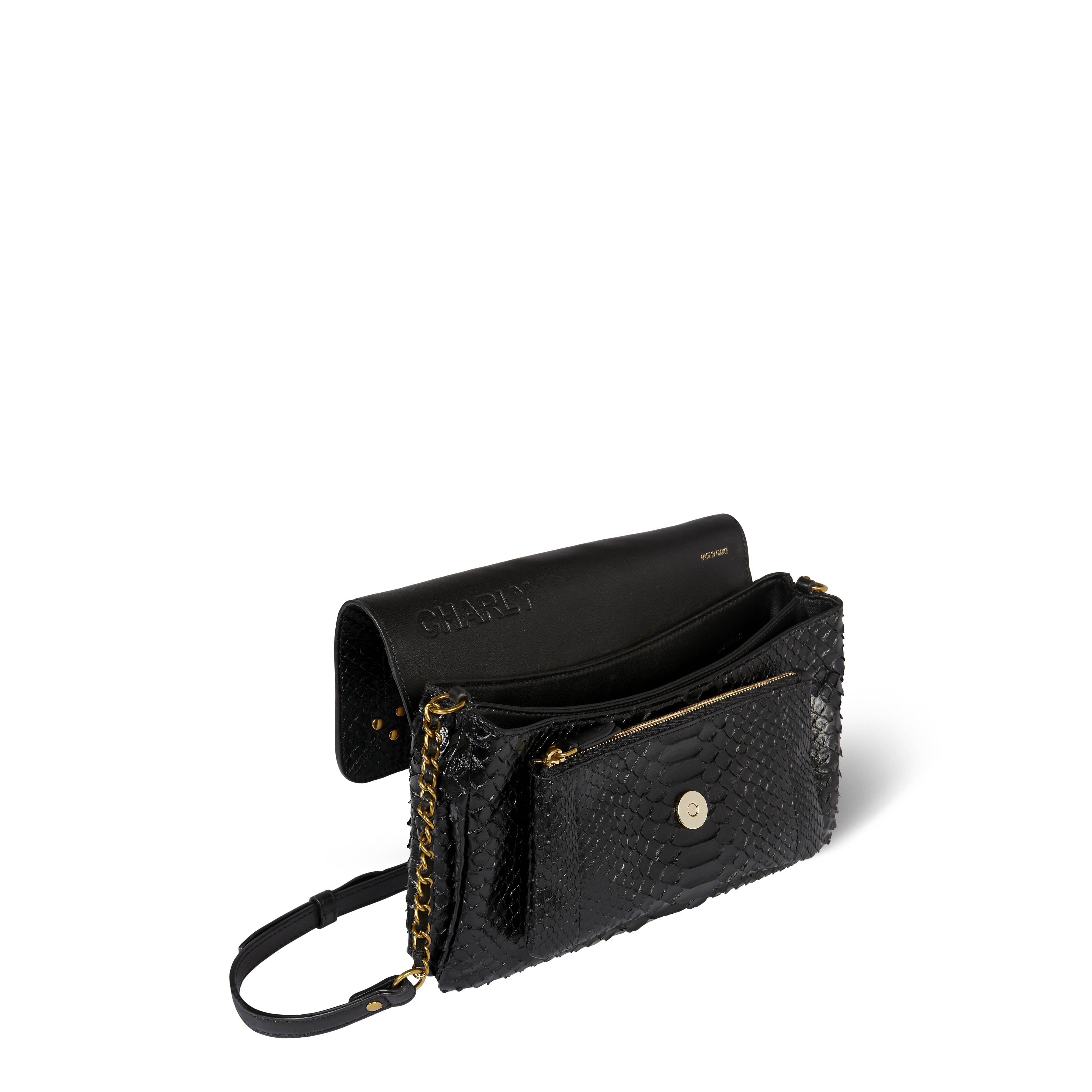 Charly M python noir Jerome Dreyfuss