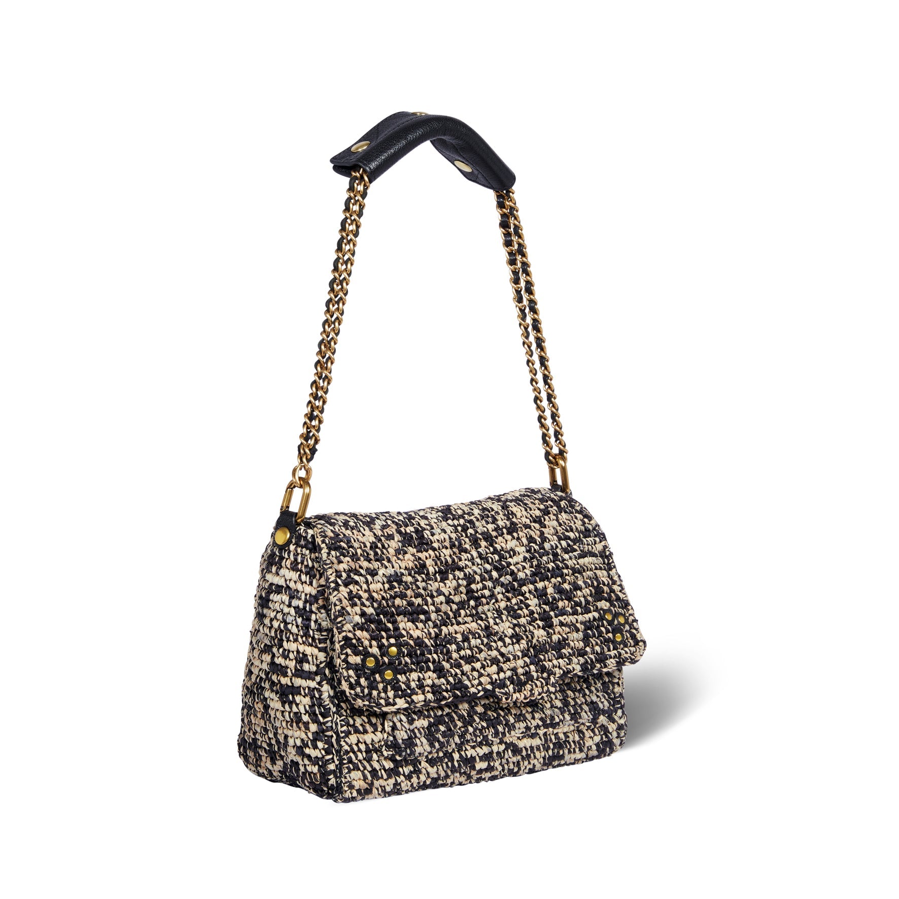 Sac Lulu M Raphia Noir Jerome Dreyfuss