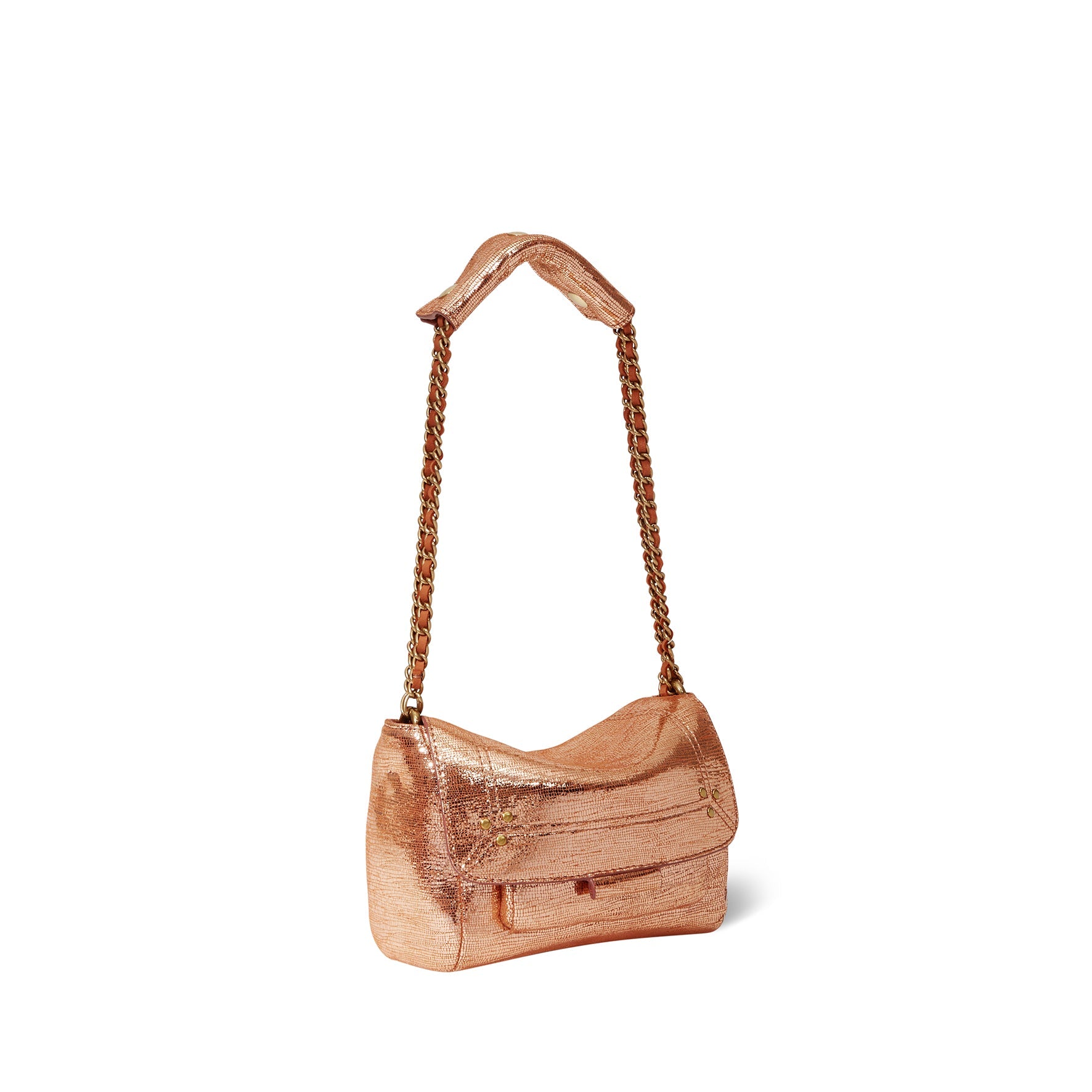 Lulu S Chèvre Lamé Rose Gold Jerome Dreyfuss