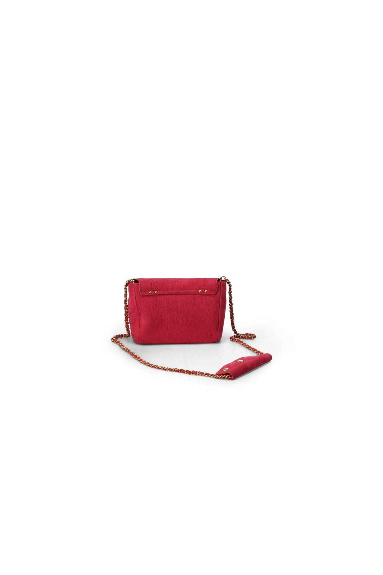 Lulu S taurillon Imprimé Croco Framboise Jerome Dreyfuss
