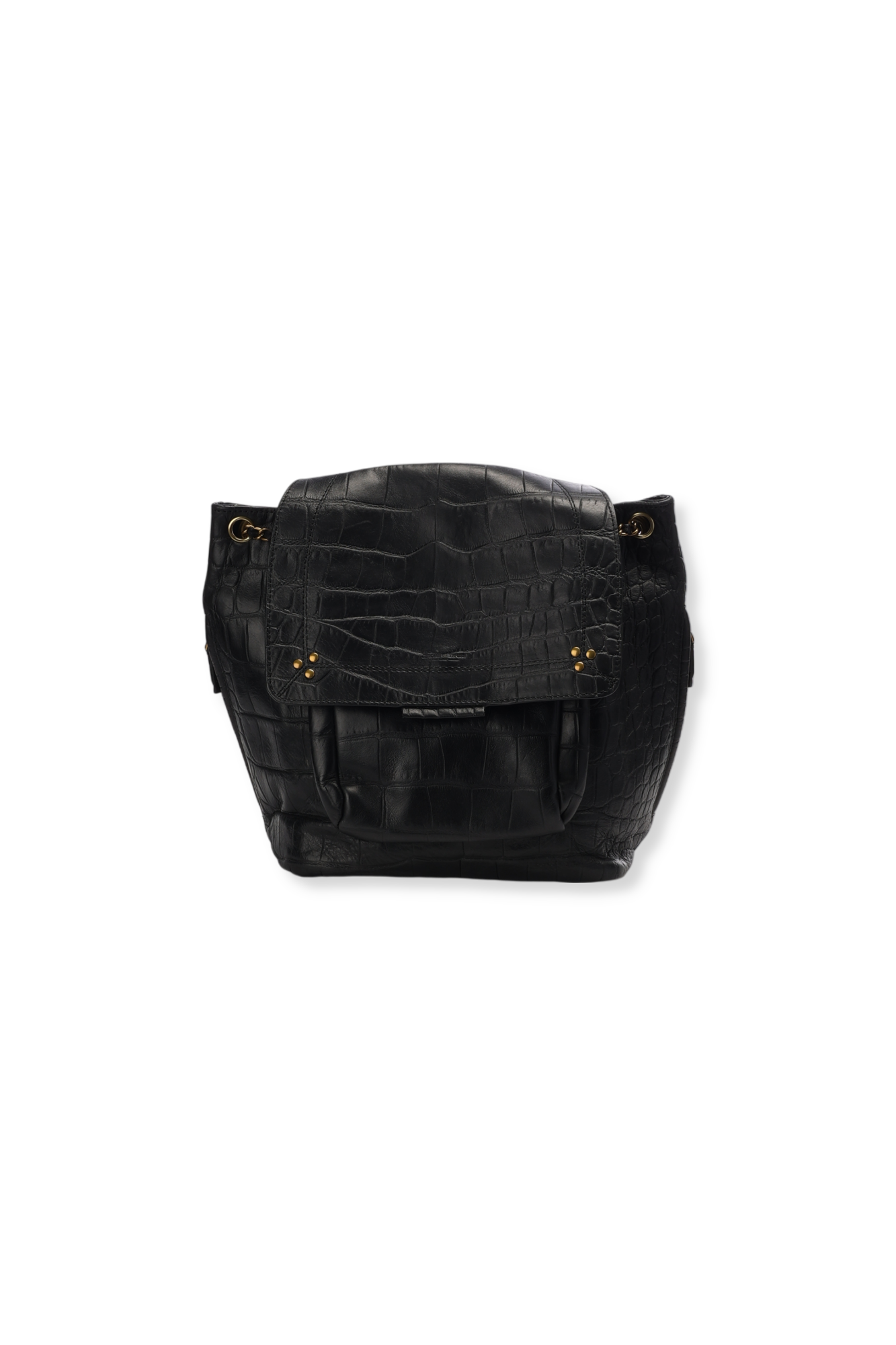 Lulu M Vachette croco noir Jerome Dreyfuss