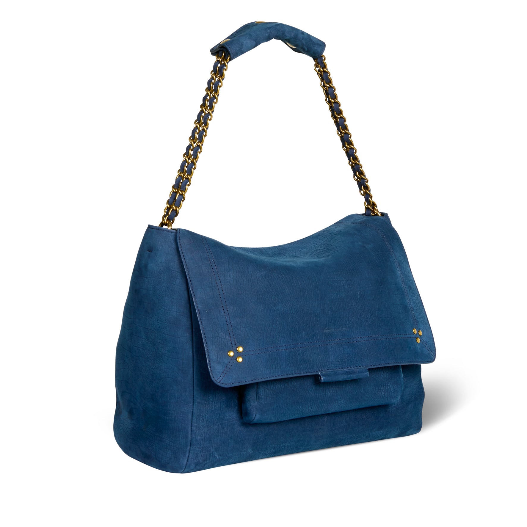 Lulu XL taurillon Imprimé Croco Marine Jerome Dreyfuss