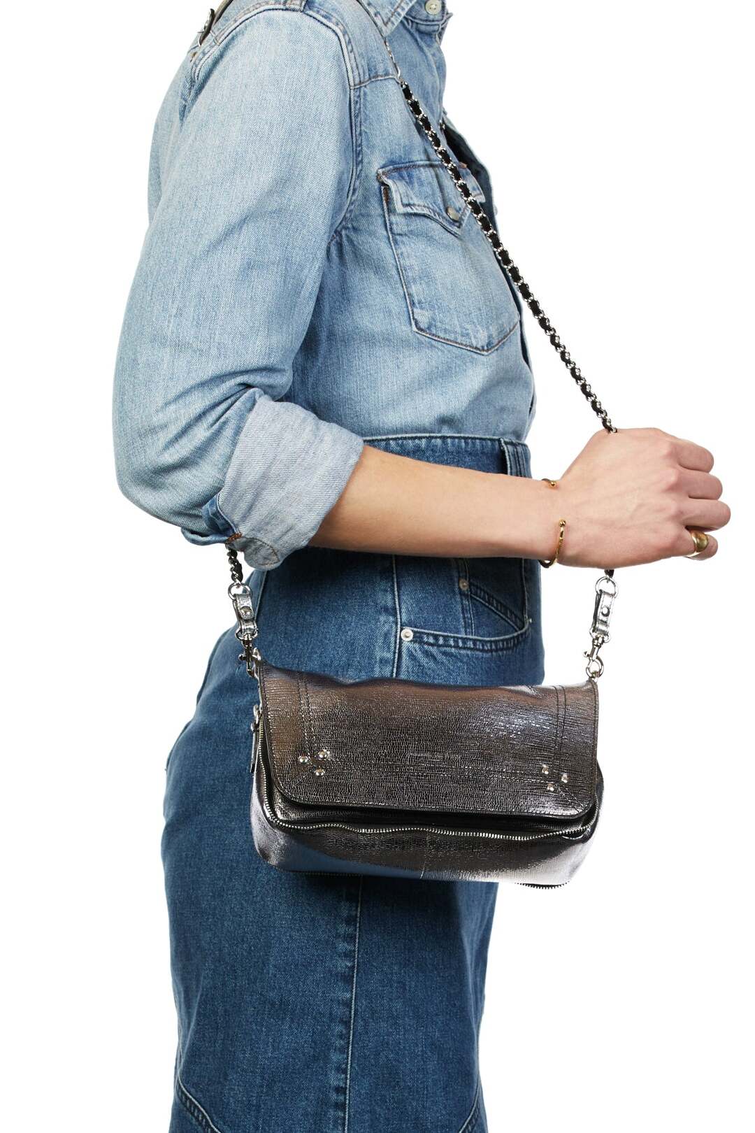 Bobi S Chèvre Lamé Dégradé Noir Jerome Dreyfuss